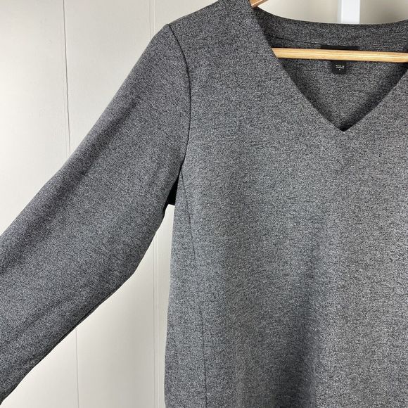 J. Jill Wearever Double Face Jersey Buttoned Hem Top Charcoal Gray Small - Picture 5 of 7